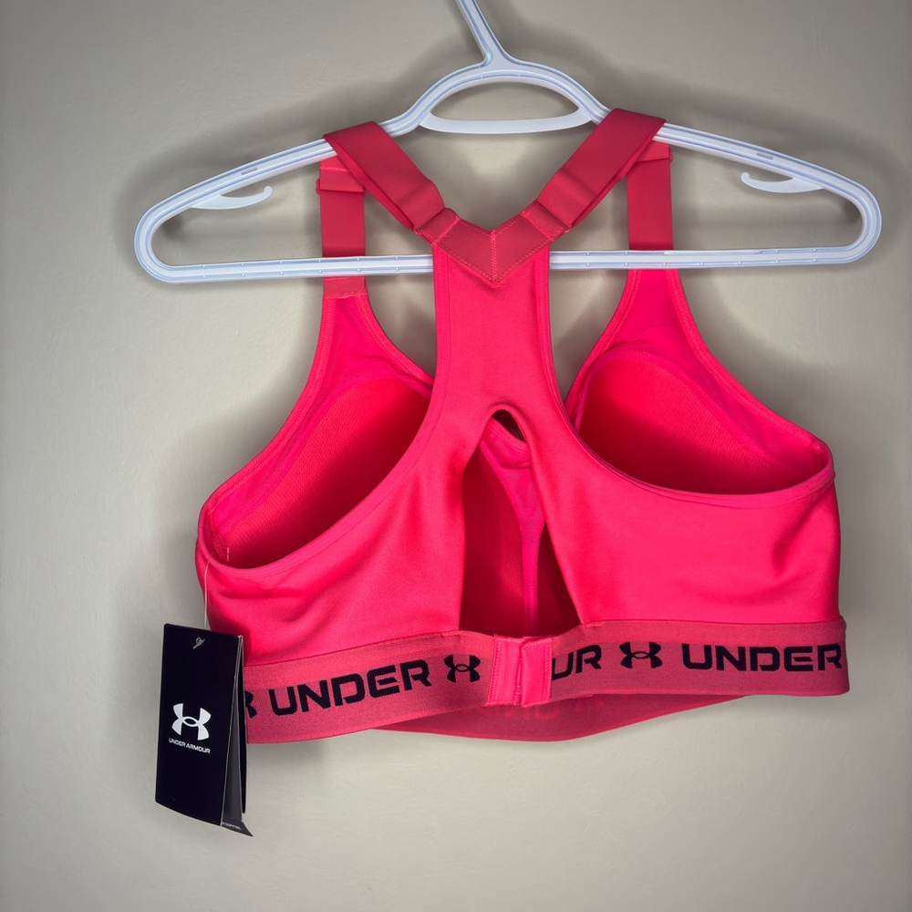 🏃‍♀️ Under Armour High Support Endless Compression Sports Bra 38D Hot Pink NWT - Picture 3 of 8
